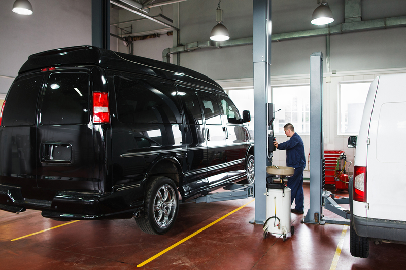 car lift in garage