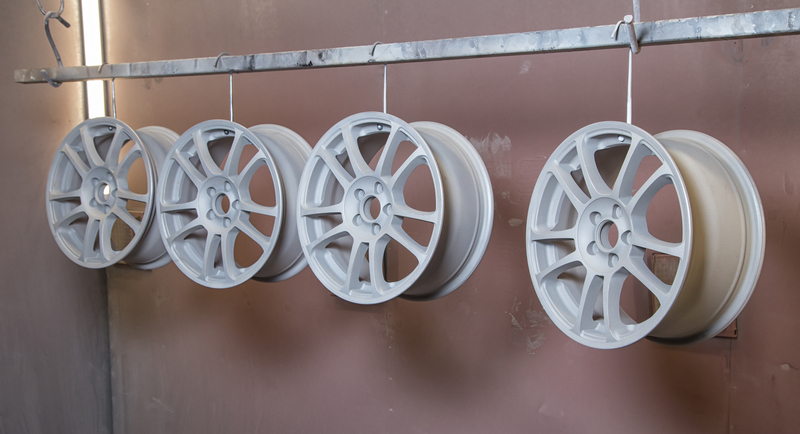 Powder coated rims